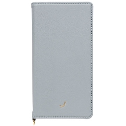 669-961148 [salisty noble iPhone 14/13用 レザーダイアリーケース スモーキーブルー]