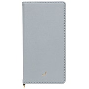 669-961148 [salisty noble iPhone 14/13用 レザーダイアリーケース スモーキーブルー]
