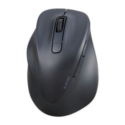 Bluetooth マウス 静音 ワイヤレスマウス 無線 5ボタン 左手専用 抗菌 Mサイズ 2台接続可 EX-G ブラック M-XGM31BBSKBK