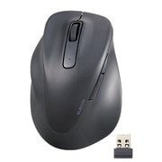 無線 マウス 静音 ワイヤレスマウス 5ボタン 左手専用 抗菌 Mサイズ EX-G ブラック M-XGM31DBSKBK