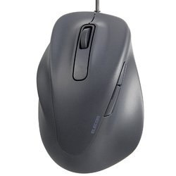 有線 マウス 静音 5ボタン 左手専用 抗菌 Mサイズ EX-G ブラック M-XGM31UBSKBK