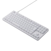 キーボード 有線 着脱式USBケーブル 茶軸 タクタイル メカニカル テンキーレス Leggero(レジェロ) ホワイト TK-MC30UKTWH