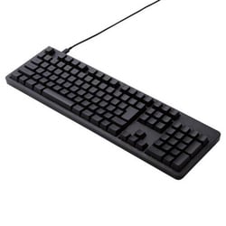 キーボード 有線 着脱式USBケーブル 茶軸 タクタイル メカニカル テンキー付き Leggero（レジェロ） ブラック TK-MC50UKTBK