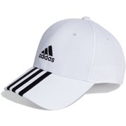 スリーストライプス コットンツイル ベースボールキャップ DKH29 II3509 ホワイト/ブラック OSFXサイズ(57-60cm) [キャップ]