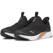 ソフトライド ソフィア 2 スリッポン モルテン メタル 378789 01 PUMA Black-PUMA Gold-Puma White 24.5cm [ランニングシューズ レディース]