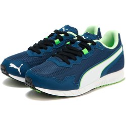 スピードモンスター PL スニーカー 195364 18 Persian Blue-PUMA White-Parakeet Green 23.5cm [ランニングシューズ キッズ]