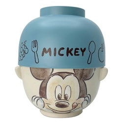ディズニー ミッキーマウス 汁椀・お茶碗 セット 大 約480ml 水彩タッチ SAN3247-1