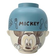 ディズニー ミッキーマウス 汁椀・お茶碗 セット 大 約480ml 水彩タッチ SAN3247-1