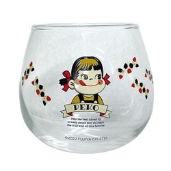 不二家 ペコちゃん Peko ゆらゆらタンブラー グラス 約290ml レトロペコちゃん SAN4115
