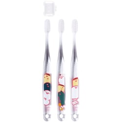 TBCR6T [お文具といっしょ 小学生用 クリア歯ブラシ 3本セット]