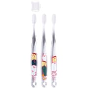 TBCR6T [お文具といっしょ 小学生用 クリア歯ブラシ 3本セット]