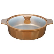 VISIONS ビジョン 鍋 卓上鍋 28cm IH対応 ガラス蓋付 GOLD Coating CP-8806 CP-8806