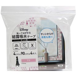 貼ってはがせる結露吸水テープ 窓サッシ用 アナ柄 4cm×90cm×4本入 結露対策 抗菌
