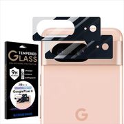 CRCG-GP8 [2枚組 Google Pixel 8用 カメラ 2眼 レンズ 保護フィルム ガラスフィルム 日本製硝子 硬度9H 全面保護 レンズカバー カメラフィルム ブラック]