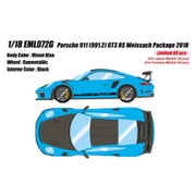 EML072G 1/18 ポルシェ 911 991.2 GT3 RS Weissach Package 2018 マイアミブルー [レジンキャストミニカー]