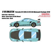 EML072H 1/18 ポルシェ 911 991.2 GT3 RS Weissach Package 2018 ミントグリーン [レジンキャストミニカー]