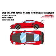EML072J 1/18 ポルシェ 911 991.2 GT3 RS Weissach Package 2018 ガーズレッド [レジンキャストミニカー]