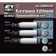 AG35062 1/35 ドイツ軍 120mm 弾薬セット（B） アルミニウム [組立式プラスチックモデル]