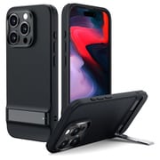 ESR Boost Kickstand Case, Compatible with iPhone 15 Pro - Black [iphone 15 Pro対応 キックスタンド付き ミリタリーグレードスリムソフトケース]