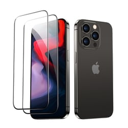 ESR Tempered-Glass Screen Protector, Compatible with iPhone 15 Pro - 2Pack [iPhone 15 Pro対応 負荷耐性50kg 超強化ガラスフィルム]