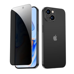 ESR Tempered-Glass Privacy Screen Protector, Compatible with iPhone 15 [iPhone 15対応 のぞき見防止 9H硬度 保護強化ガラスフィルム]