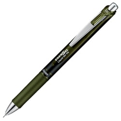 ゲルインキボールペン ENERGEL（エナージェル） 0.5mm ノック式 インク色：オリーブブラック ニードルチップ 速乾 BLN75A2-KA