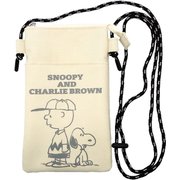 192035-24 PEANUTS ファスナーサコッシュ スヌーピー＆チャーリーブラウン [キャラクターグッズ]