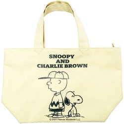 192066-24 PEANUTS ファスナーミニトート スヌーピー＆チャーリーブラウン [キャラクターグッズ]