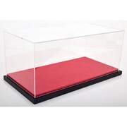 JC-L12RE ミニカー用 アクリルディスプレイケース レザーベース 1/12スケール レッド [模型用ディスプレイ用品]