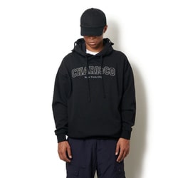 UNIVERSITY LOGO HOODIE SWEATS cac-01-2310-02 BLACK Mサイズ [アウトドア パーカー メンズ]