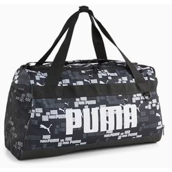 チャレンジャー ダッフル バッグ S 079530 20 PUMA Black-LOGO AOP [アウトドア ボストンバッグ 35L]