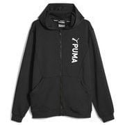 FIT DOUBLE ニット フルジップF 524674 01 Lサイズ [フィットネス パーカー メンズ]