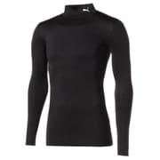 コンプレッション モックネック 長袖 シャツ 656331 03 Puma Black Mサイズ [サッカー シャツ メンズ]