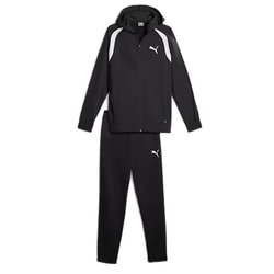 フーデッド ポリ スーツ 上下セット 678446 01 PUMA Black Lサイズ [ジャージ 上下セット メンズ]