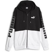 PUMA POWER カラーブロック フーデッド ジャケット 678487 01 PUMA Black XLサイズ [フィットネス フーディー メンズ]