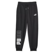 POWER カラーブロック スウェットパンツ 裏起毛 678404 01 PUMA Black Mサイズ [フィットネス パンツ レディース]