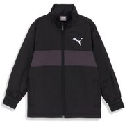 ACTIVE SPORTS ウーブン トリコット ジャケット 677717 01 PUMA Black 150サイズ [スポーツウェア ジャケット キッズ]