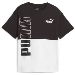 PUMA POWER カラーブロック Tシャツ 678558 01 PUMA Black 140サイズ [スポーツウェア トップス キッズ]