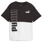 PUMA POWER カラーブロック Tシャツ 678558 01 PUMA Black 140サイズ [スポーツウェア トップス キッズ]