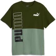 PUMA POWER カラーブロック Tシャツ 678558 31 Myrtle 140サイズ [スポーツウェア トップス キッズ]