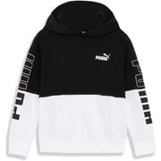 POWER カラーブロック フーディー 678570 01 PUMA Black 130サイズ [スポーツウェア トップス キッズ]