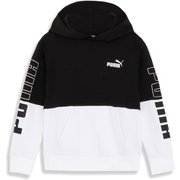 POWER カラーブロック フーディー 678570 01 PUMA Black 150サイズ [スポーツウェア トップス キッズ]
