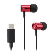 USB Type-Cイヤホン カナル型 レッド HP-NEL21CR