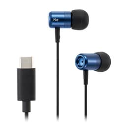USB Type-Cイヤホン カナル型 ブルー HP-NEL21CB