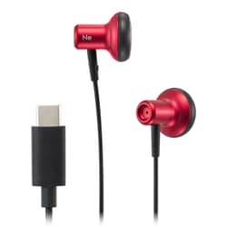 USB Type-Cイヤホン インナーイヤー型 レッド HP-NEL22CR