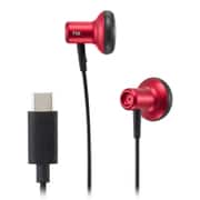 USB Type-Cイヤホン インナーイヤー型 レッド HP-NEL22CR