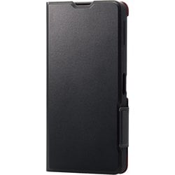 PM-S234PLFUBK [AQUOS sense8（SH-54D/SHG11） ケース レザー カバー 手帳型 マグネット フラップ 衝撃吸収 超軽量 薄型 スタンド機能付 UltraSlim ブラック]