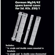 SBM 3D028 1/35 Sd.Kfz.250/1用 Mg34/42 予備銃身ケースセット [プラモデル用パーツ]