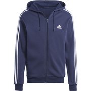 エッセンシャルズ フリース スリーストライプス フルジップパーカー DTN84 IJ6478 レジェンドインク XLサイズ [アウトドア パーカー メンズ]