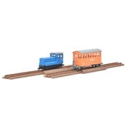327554 ナローゲージ80 1/80 鉄道コレクション 猫山森林鉄道 ディーゼル機関車（青色）＋客車 2両セットD [鉄道模型]